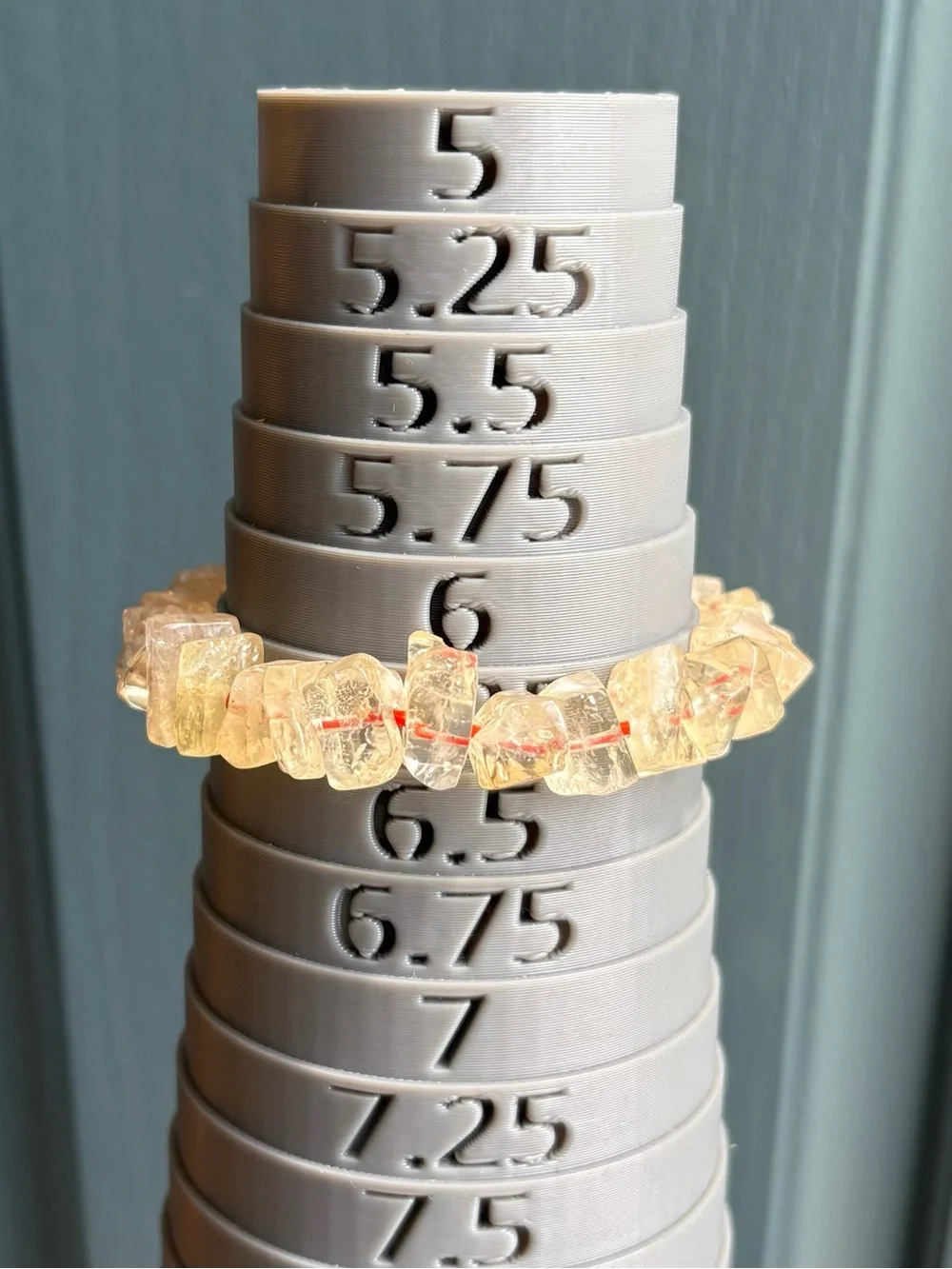 Lemon Citrine Chip Crystal Bracelet 9-10mm